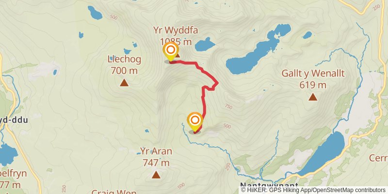 Cambrian Way alt 8 Map