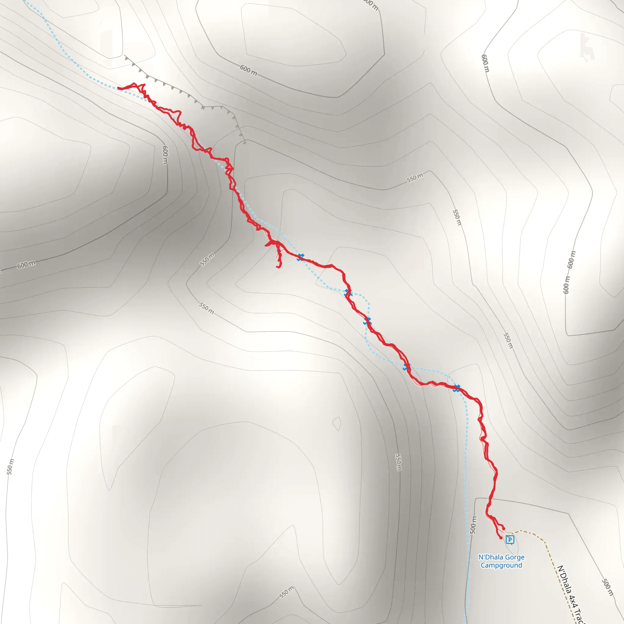 N'Dhala Gorge Walk mobile static map