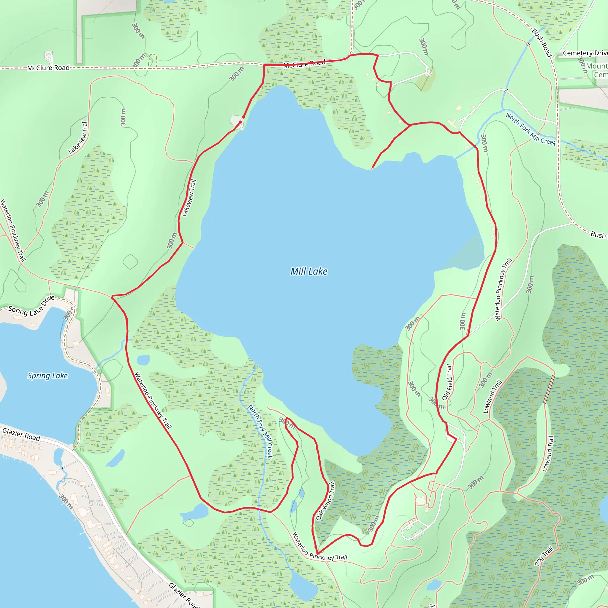 Mill Lake Loop mobile static map