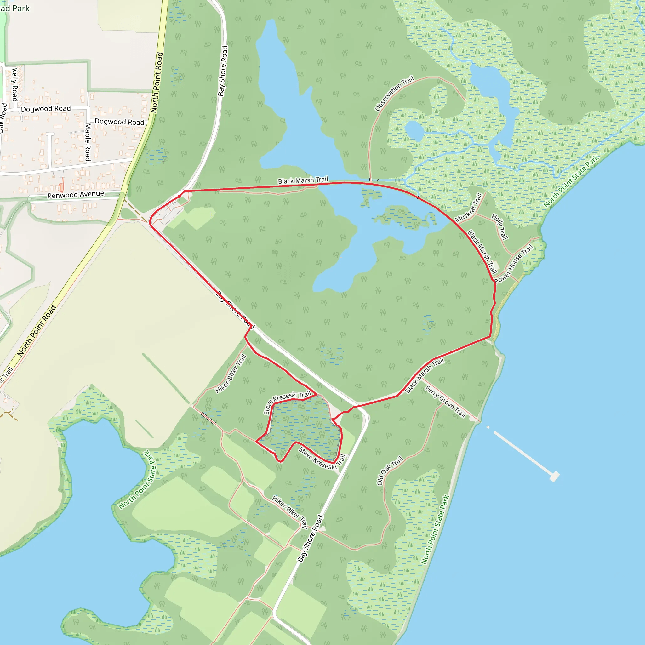 Steve Kreseski and Black Marsh Loop Trail mobile static map