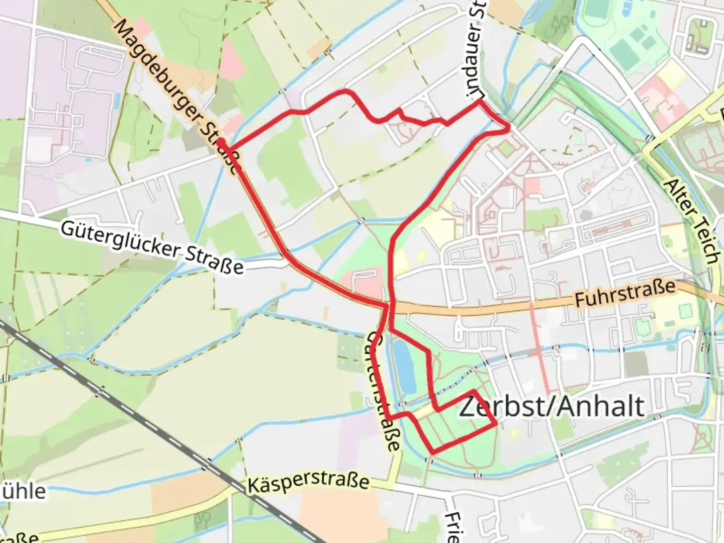 An image depicting the trail Faschweg and Katharinenweg Loop and its surrounding area.