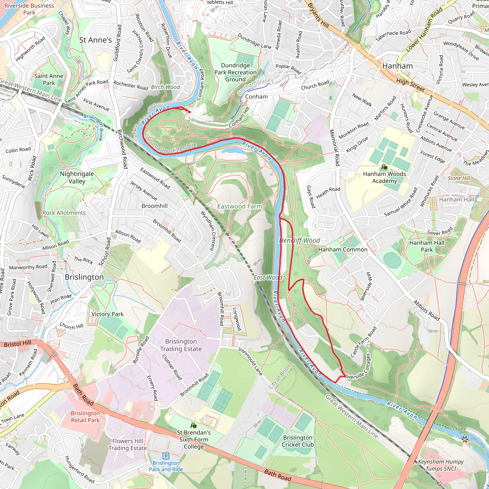 River Avon and Hencliff Wood mobile static map