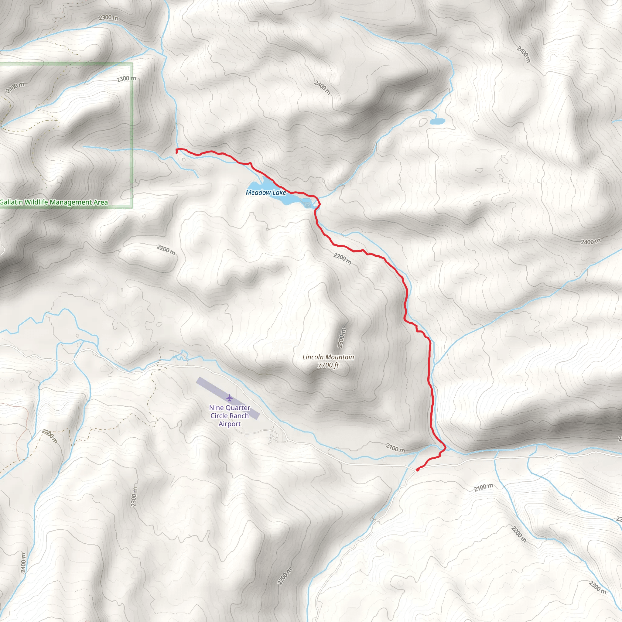 Albino Lake Trail mobile static map