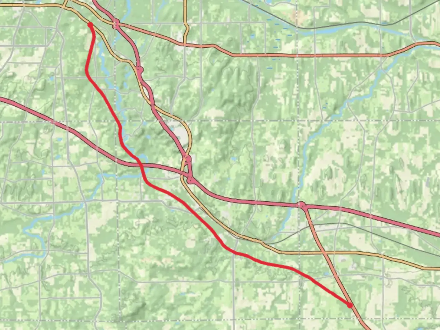 An image depicting the trail Irondequoit Creek via Auburn Trail and its surrounding area.