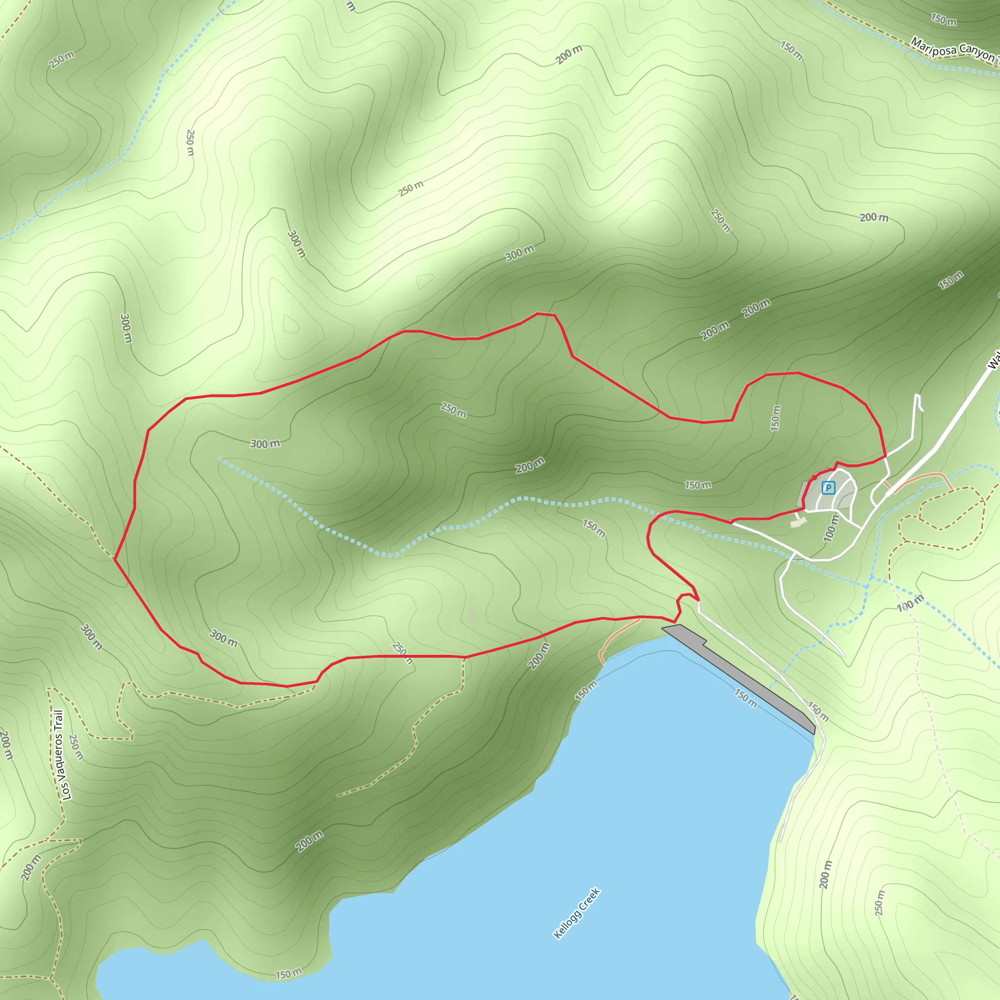 Los Vaqueros Reservoir Loop - North mobile static map