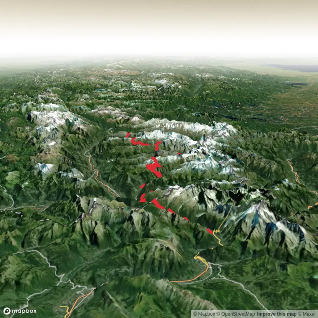 An image depicting the trail Walker’s Haute Route and its surrounding area.