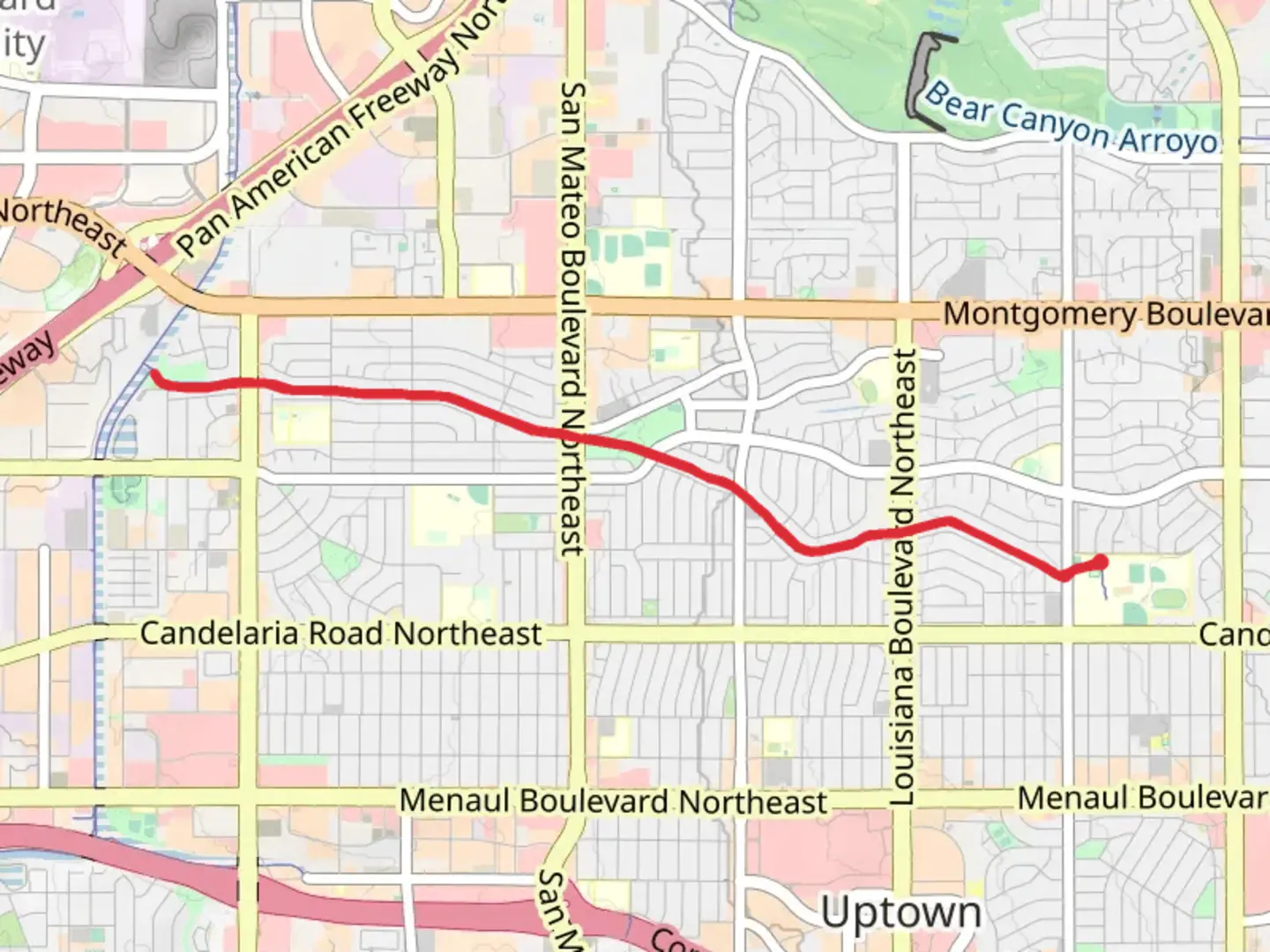 An image depicting the trail Hahn Arroyo Walk and its surrounding area.