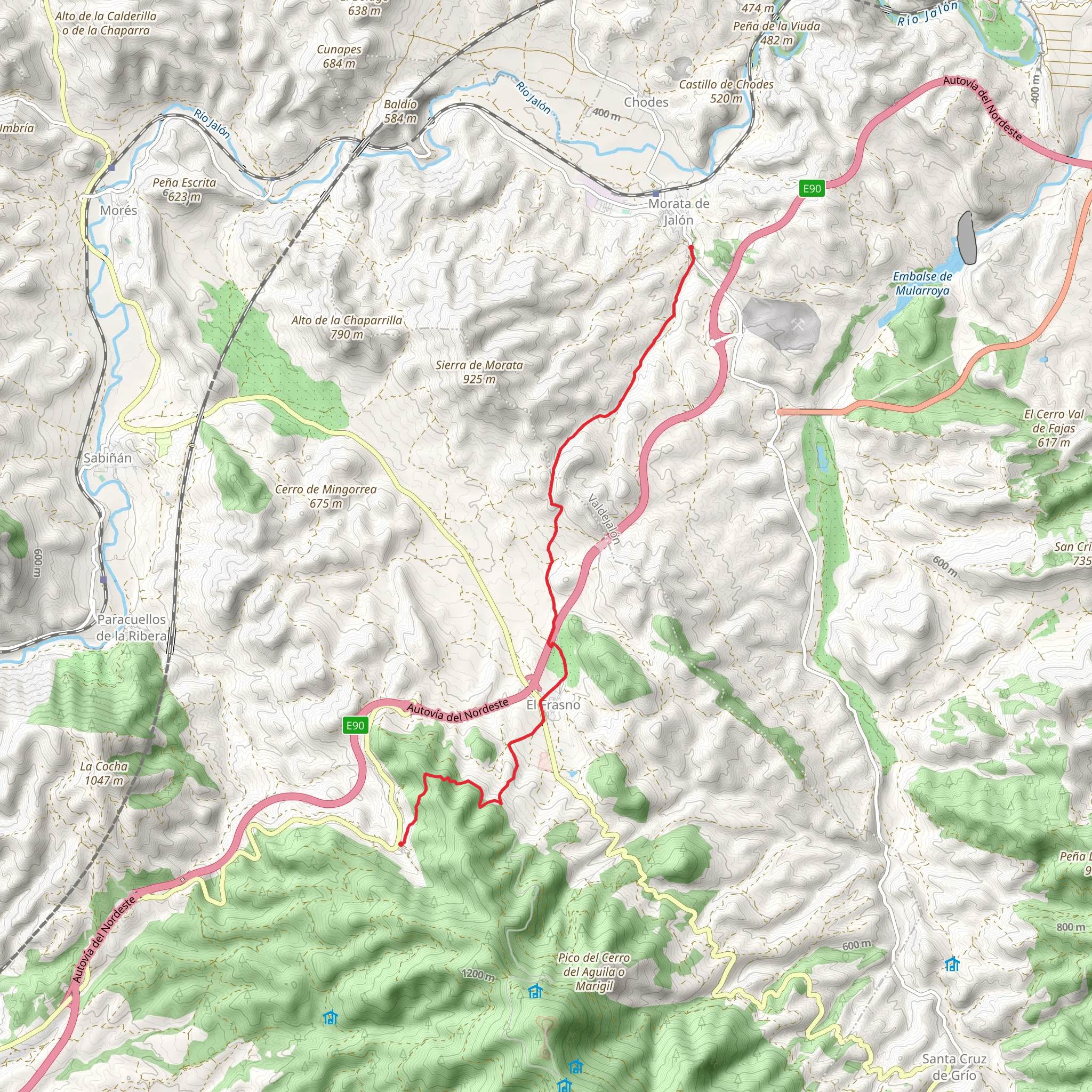 Aluenda - Morata de Jalón PR Z 10 mobile static map