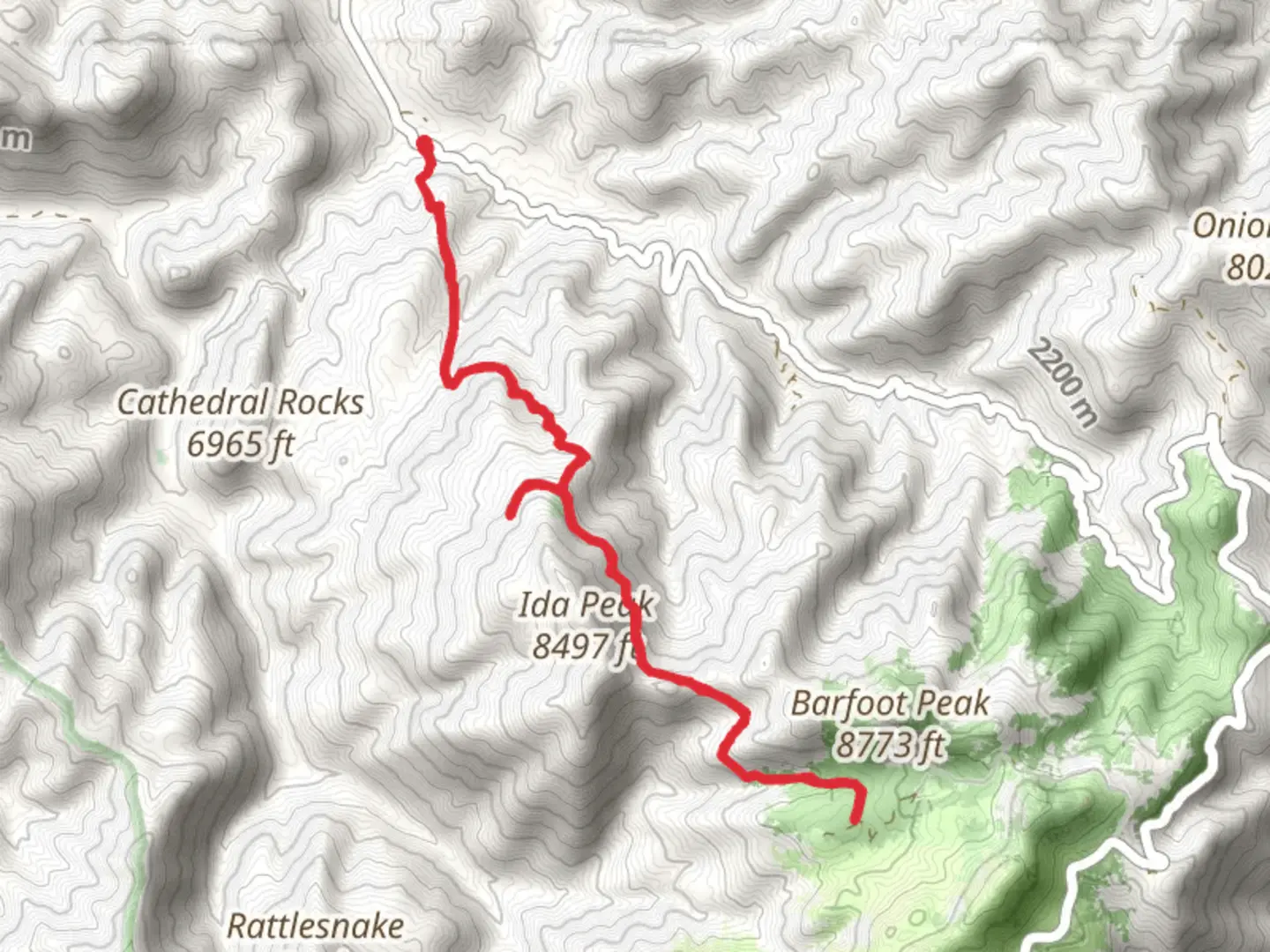 An image depicting the trail Ida Peak Trail and its surrounding area.
