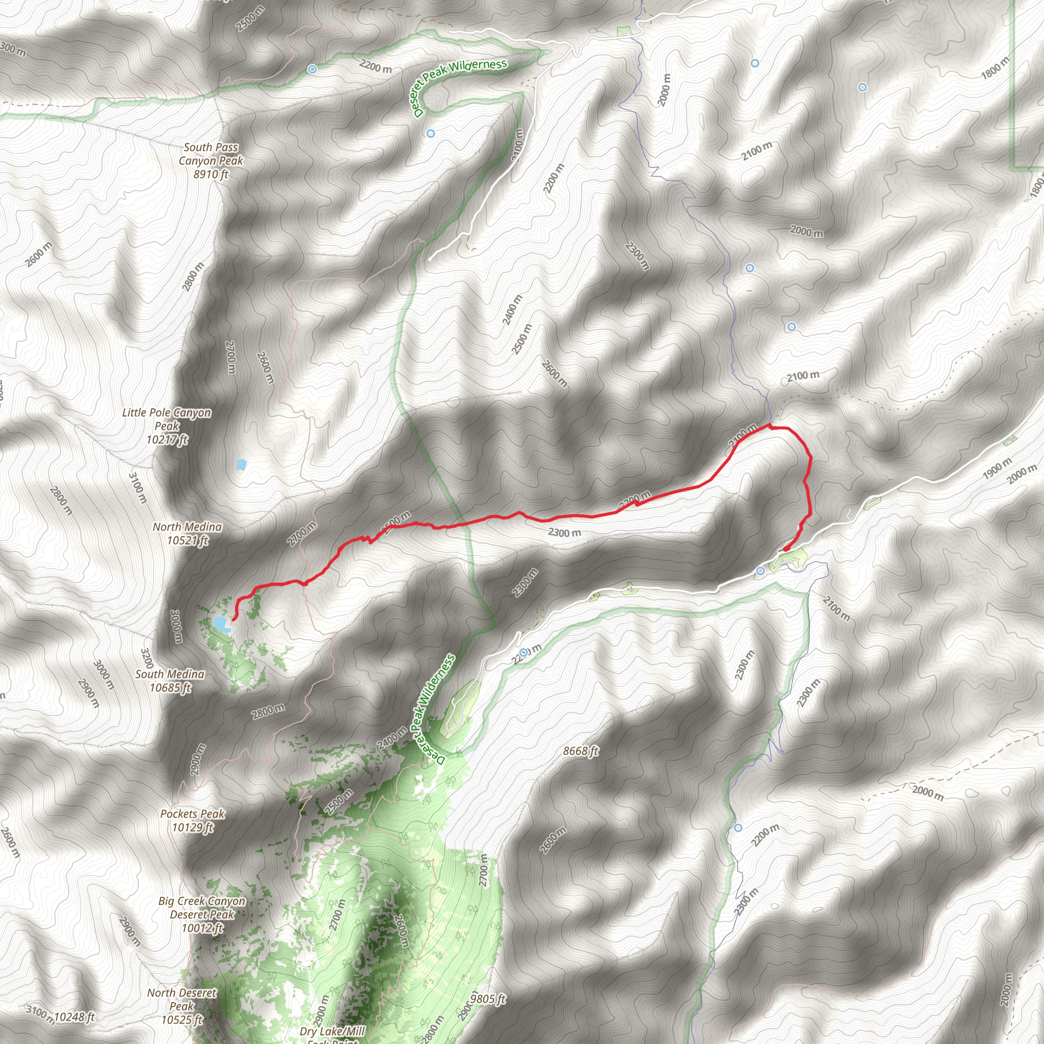Mining Fork Trail mobile static map