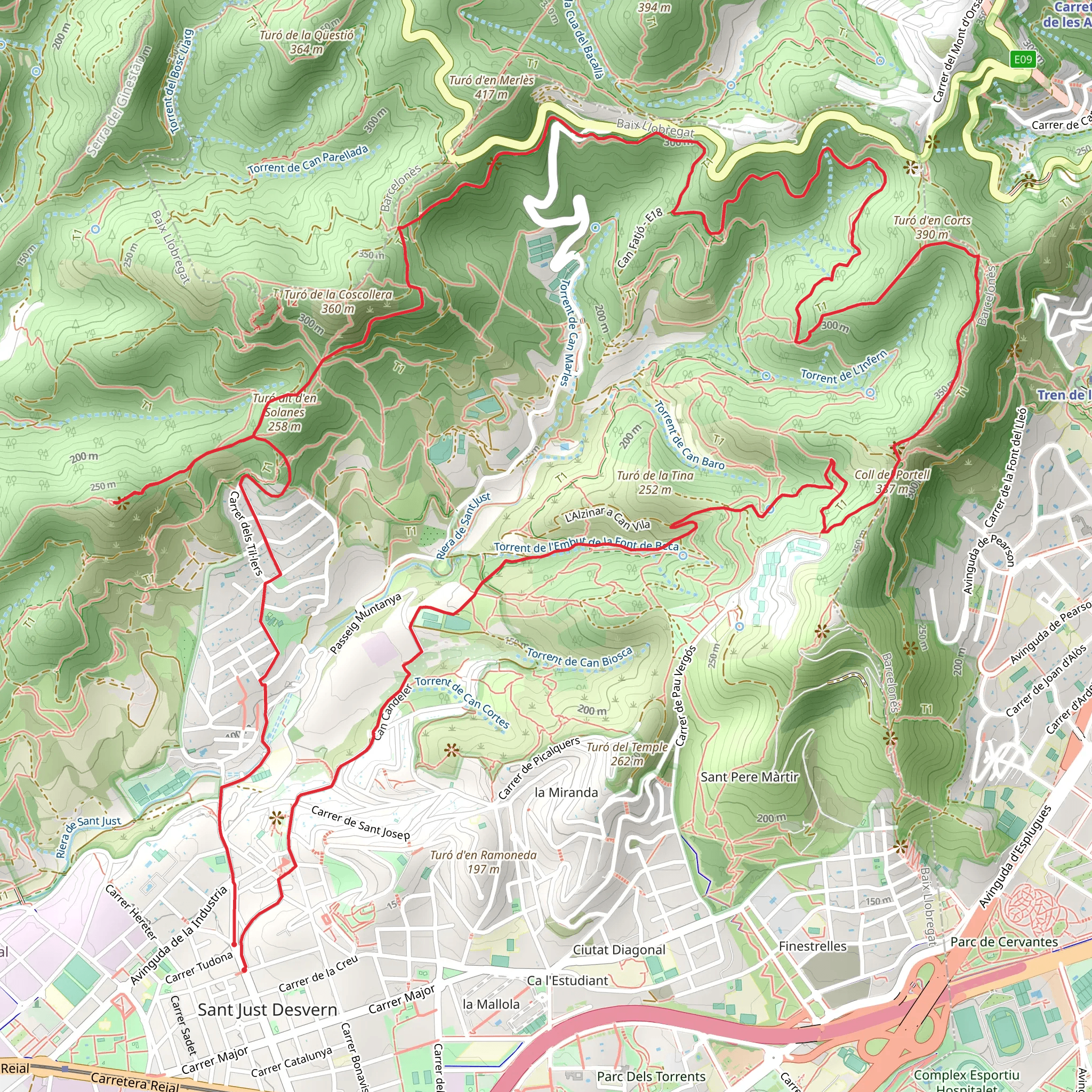 Sant Just Desvern PR C 164 mobile static map