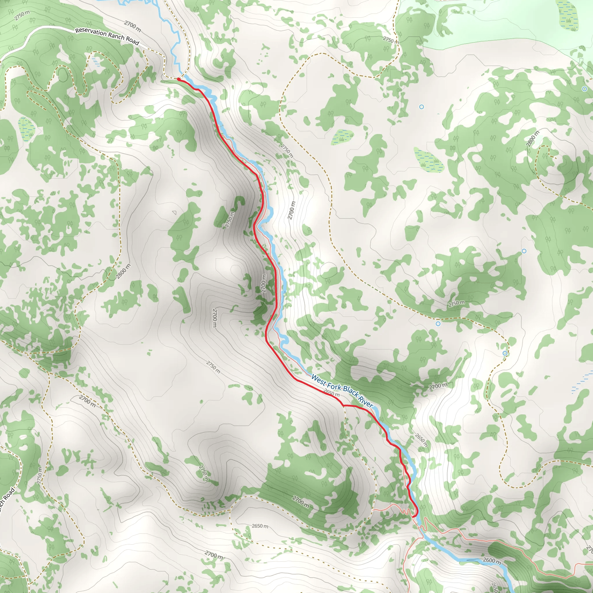 Thompson Trail mobile static map