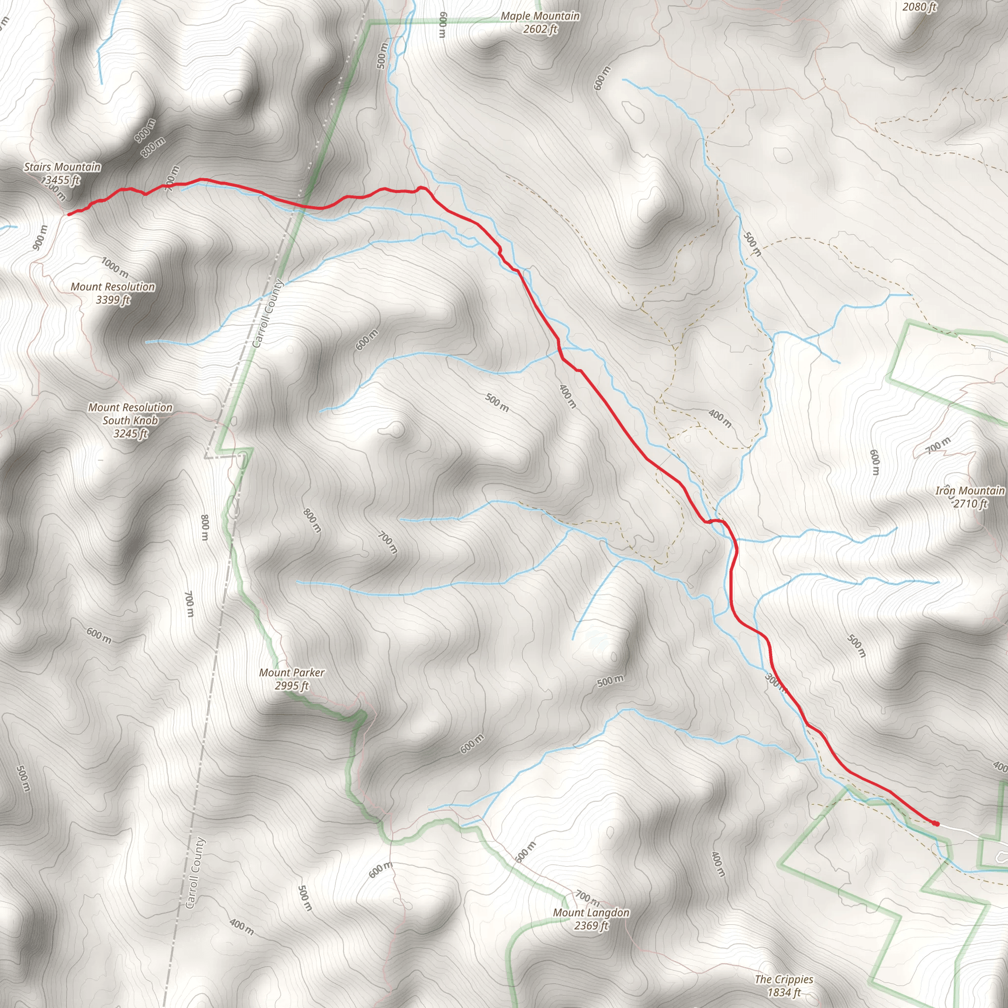 Stairs Col Trail mobile static map