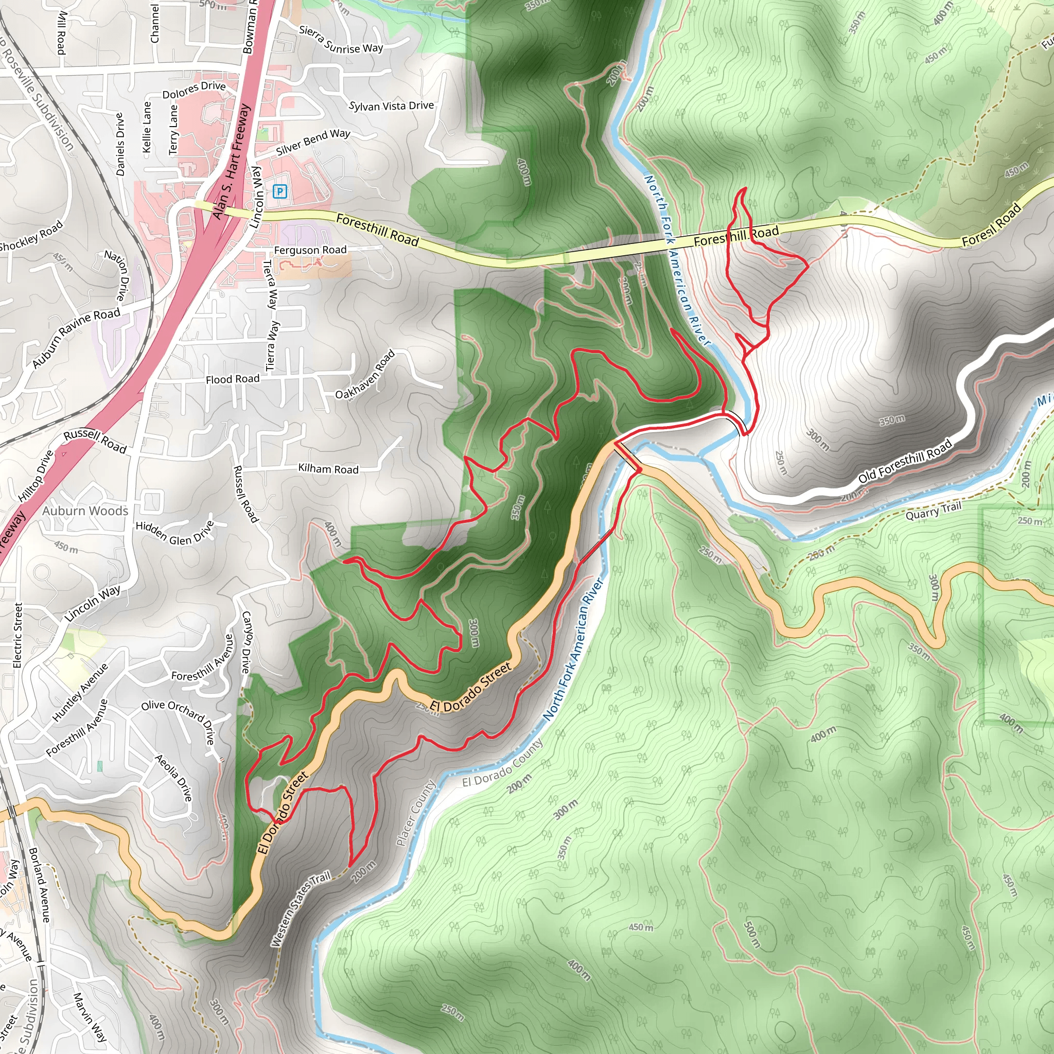 Upper Stage Coach Loop Trail mobile static map