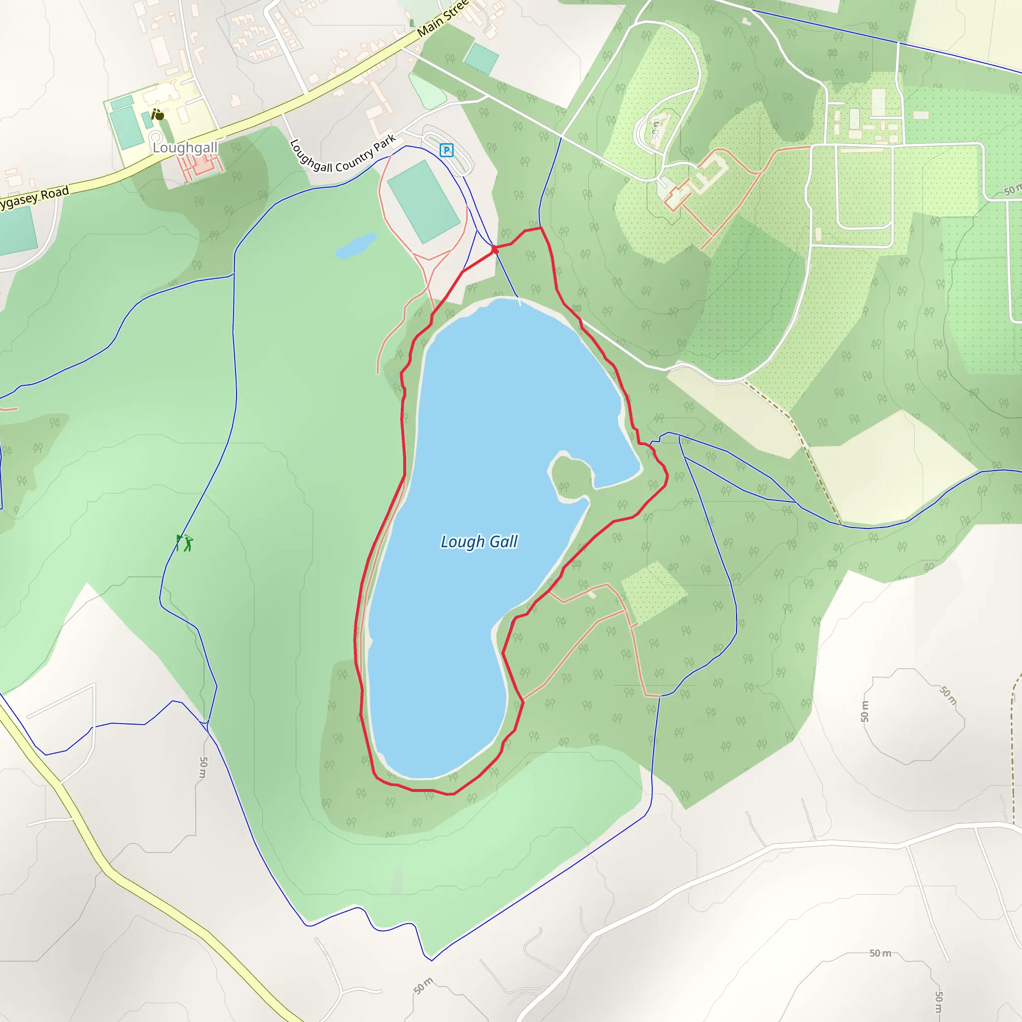 Loughgall Country Park - Lakeside Path mobile static map