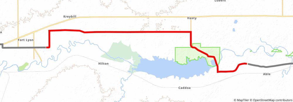 American Discovery Trail South Route stage 210 Map