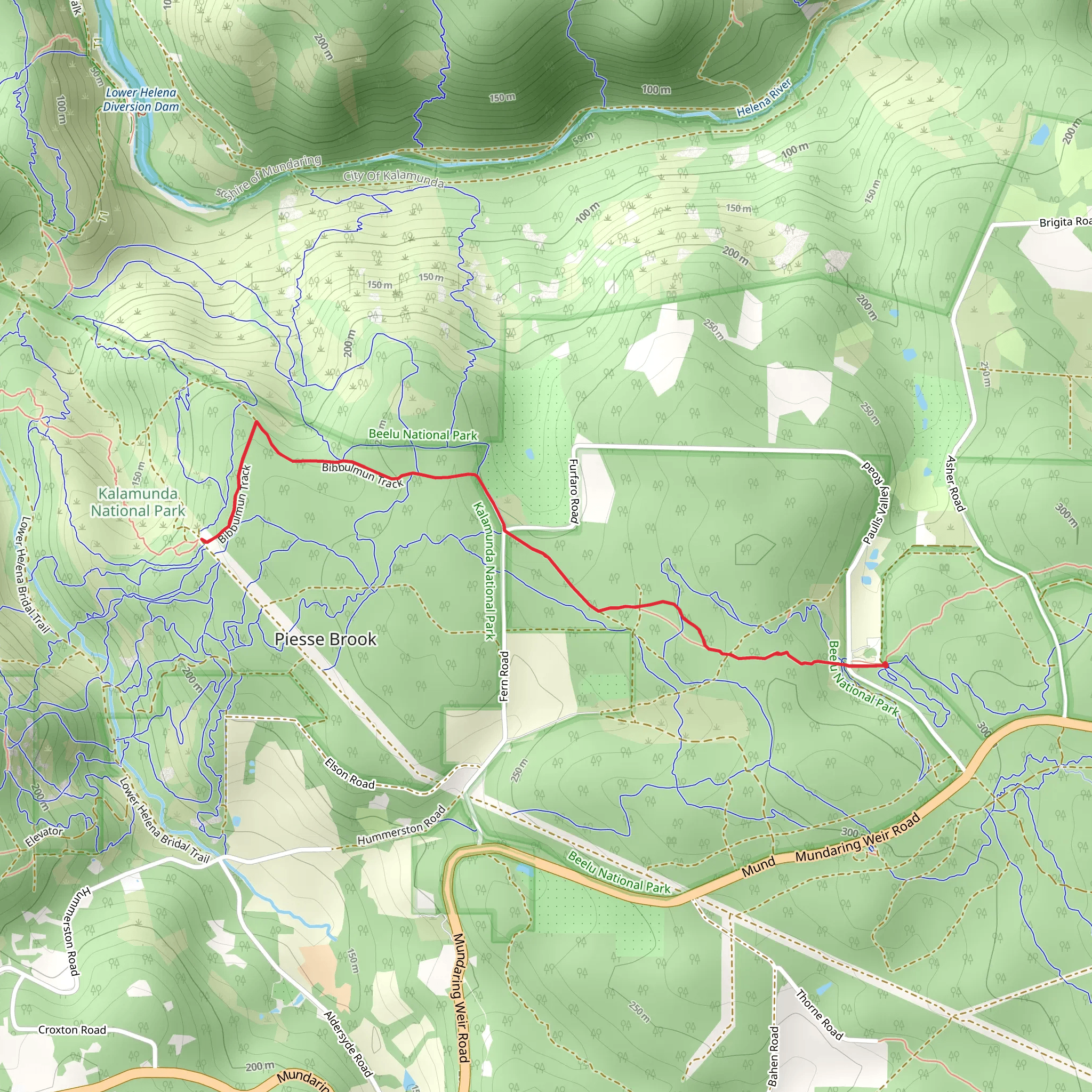 Bibbulmun Track Camel Farm mobile static map