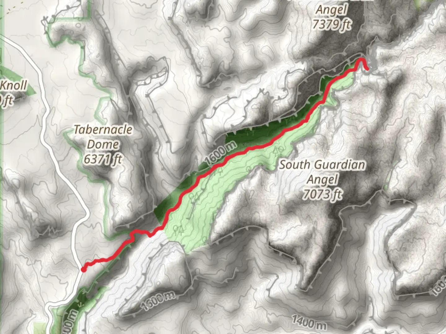 An image depicting the trail The Subway Bottom-Up Approach and its surrounding area.