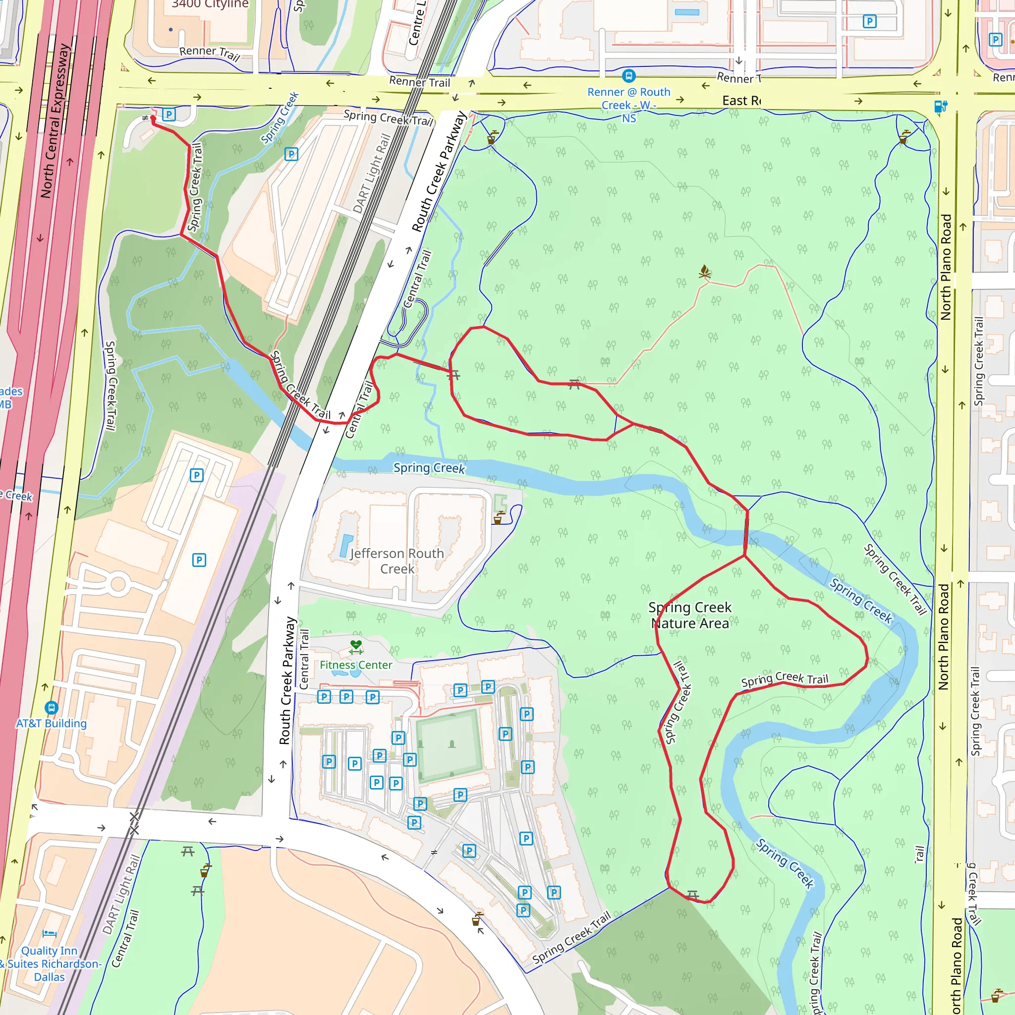 Spring Creek Nature Area Loop mobile static map