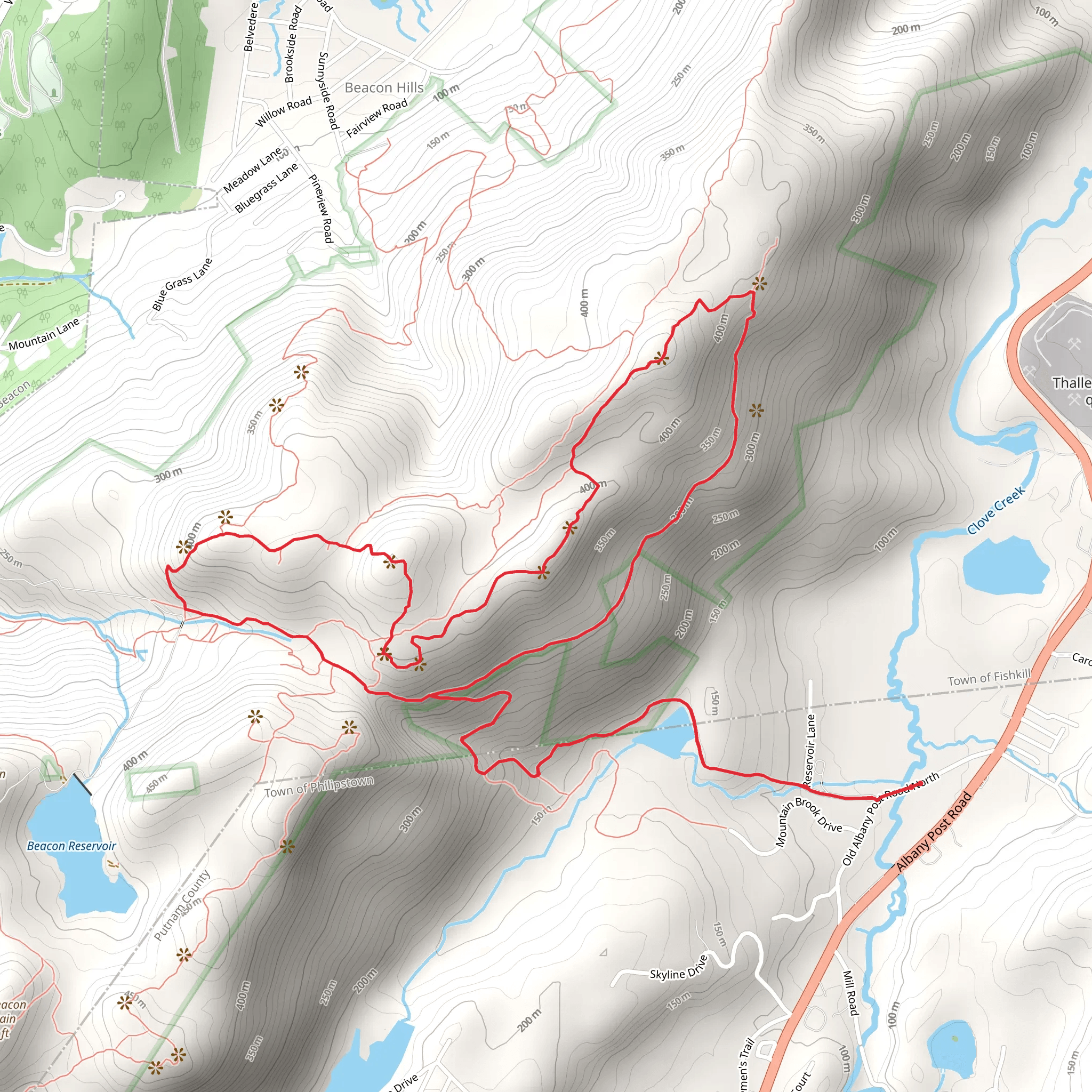 Bald Hill and Lambs Hill Loop Trail mobile static map