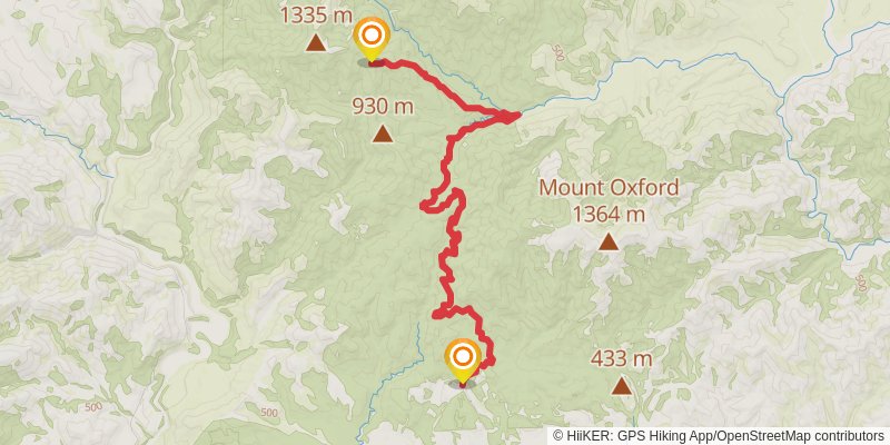 Black Hill Track via Wharfedale Track stage 4 Map
