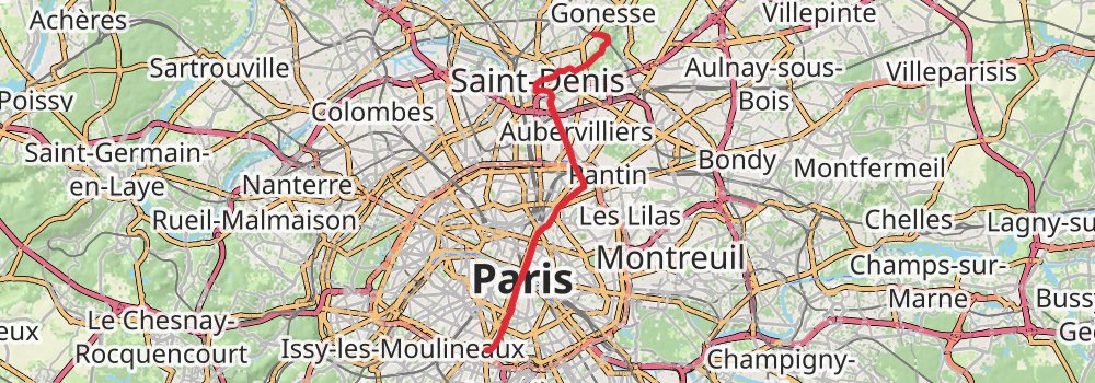 GR 655 Via Turonensis stage 18 Map