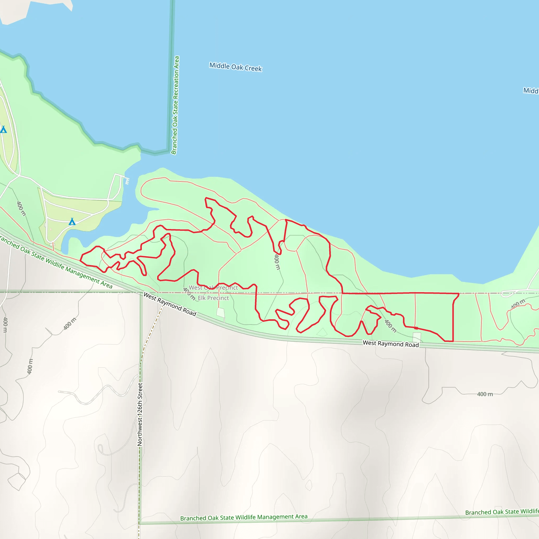 Southwest Loop Trail mobile static map