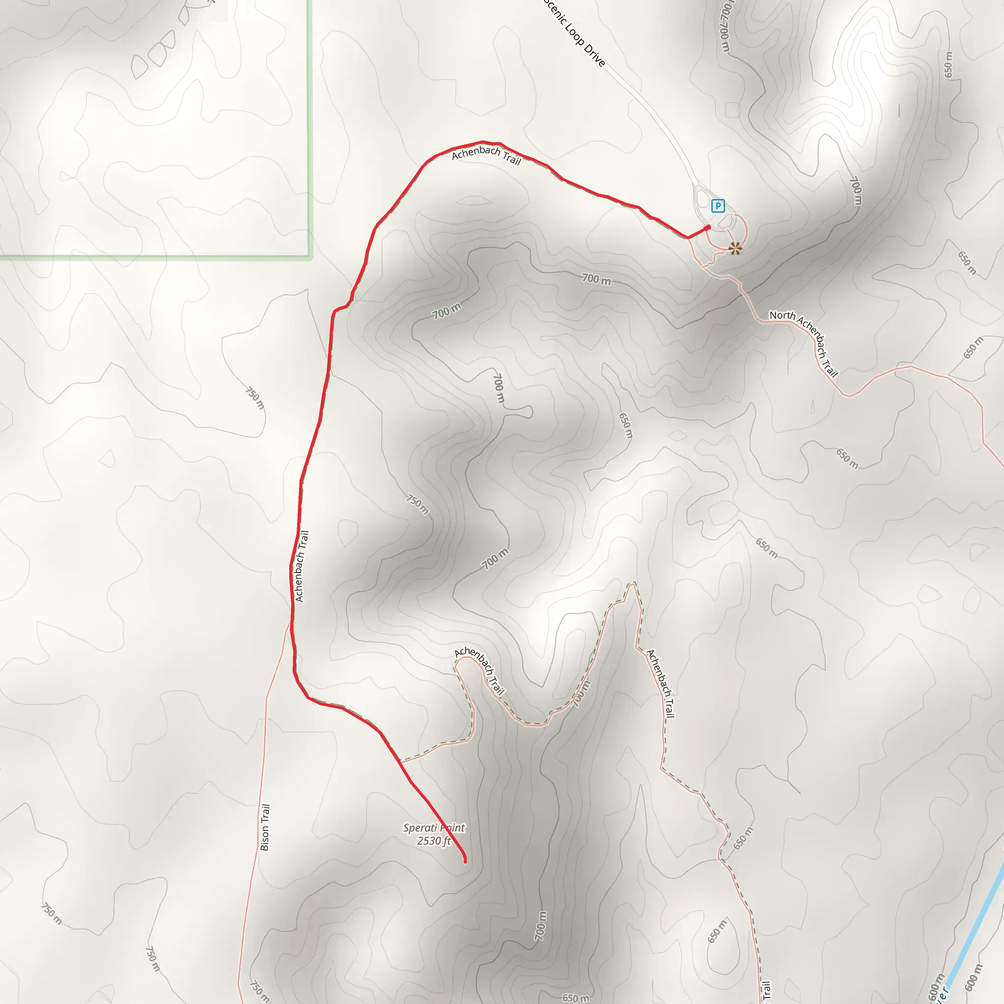 Sperati Point via Achenbach Trail mobile static map