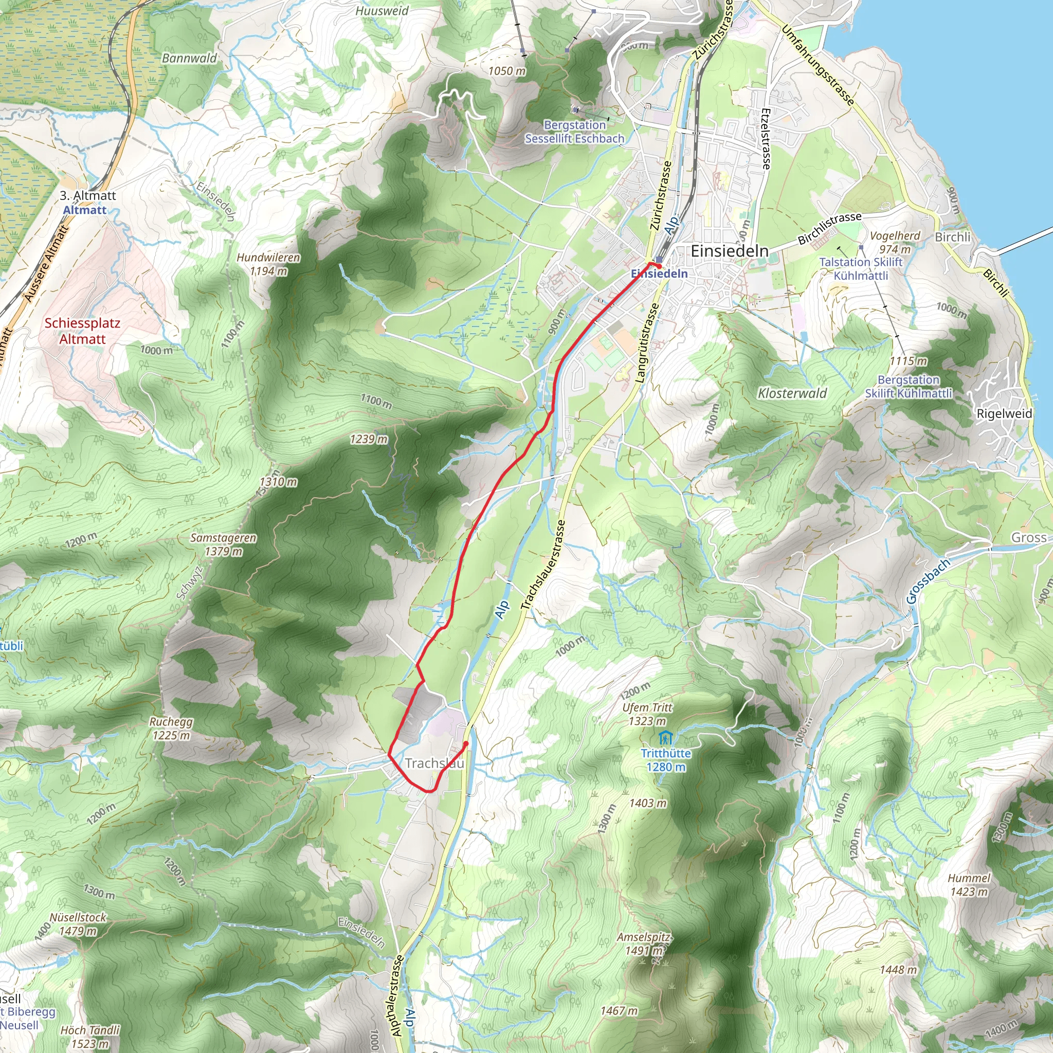 Trachslau mobile static map