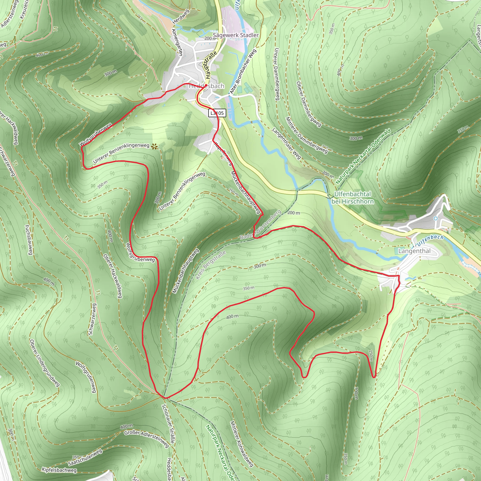 Wolfsgrubenweg Loop mobile static map