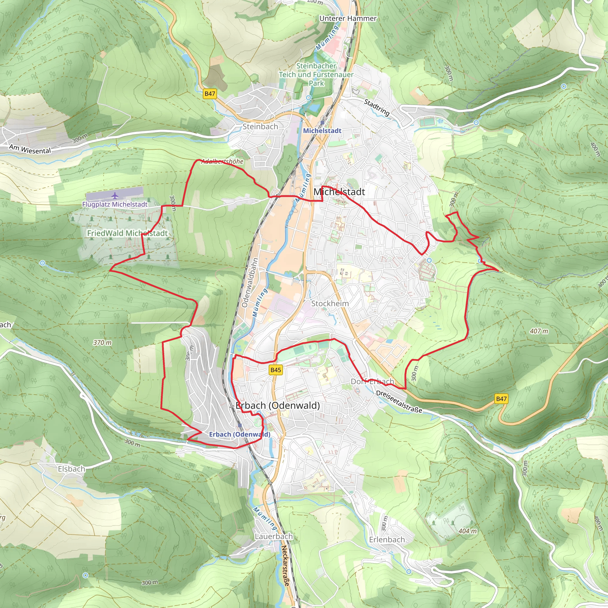 Michelstadt and Erbach Loop mobile static map