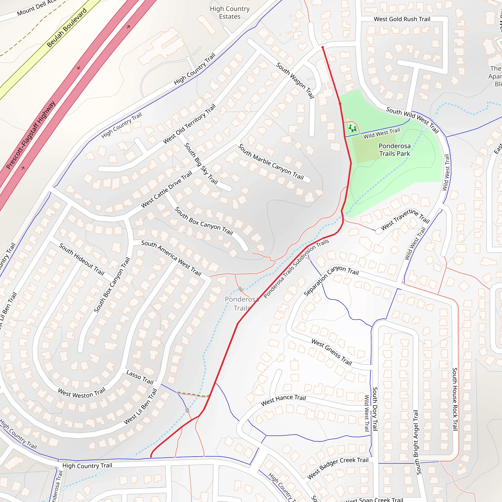 Flagstaff Urban Trail System mobile static map