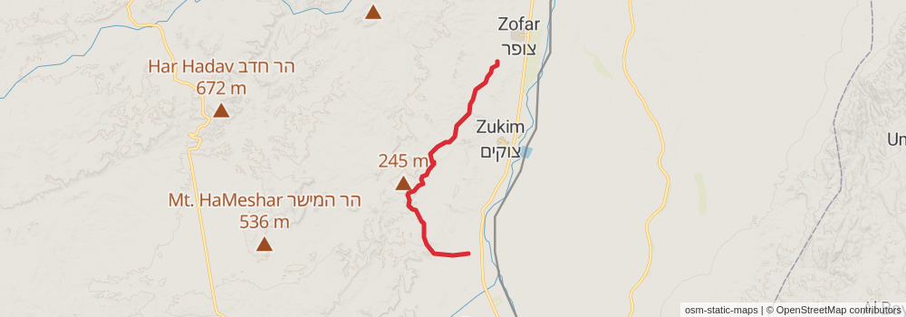Israel National Trail stage 47 Map