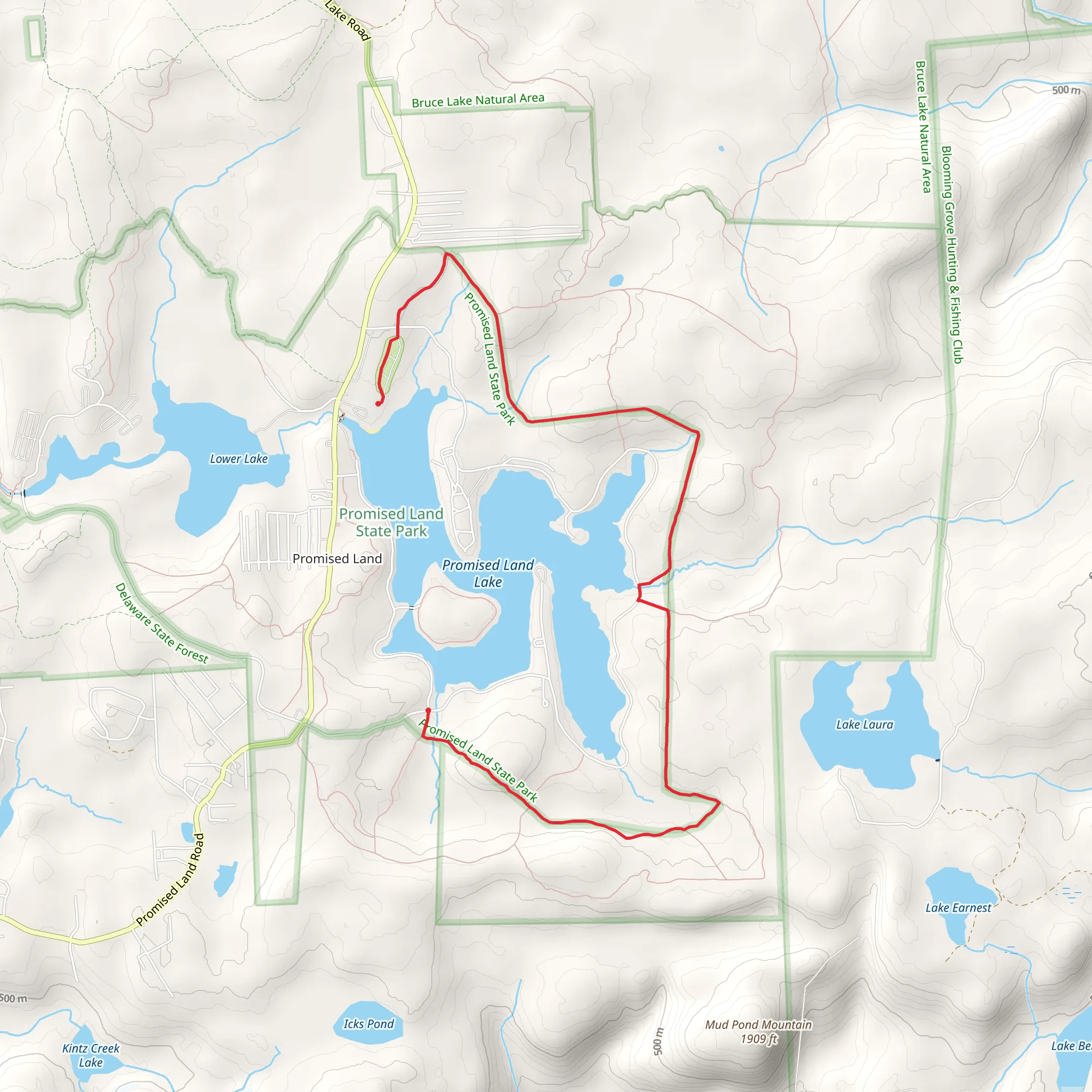 Boundary Trail - Promised Land mobile static map