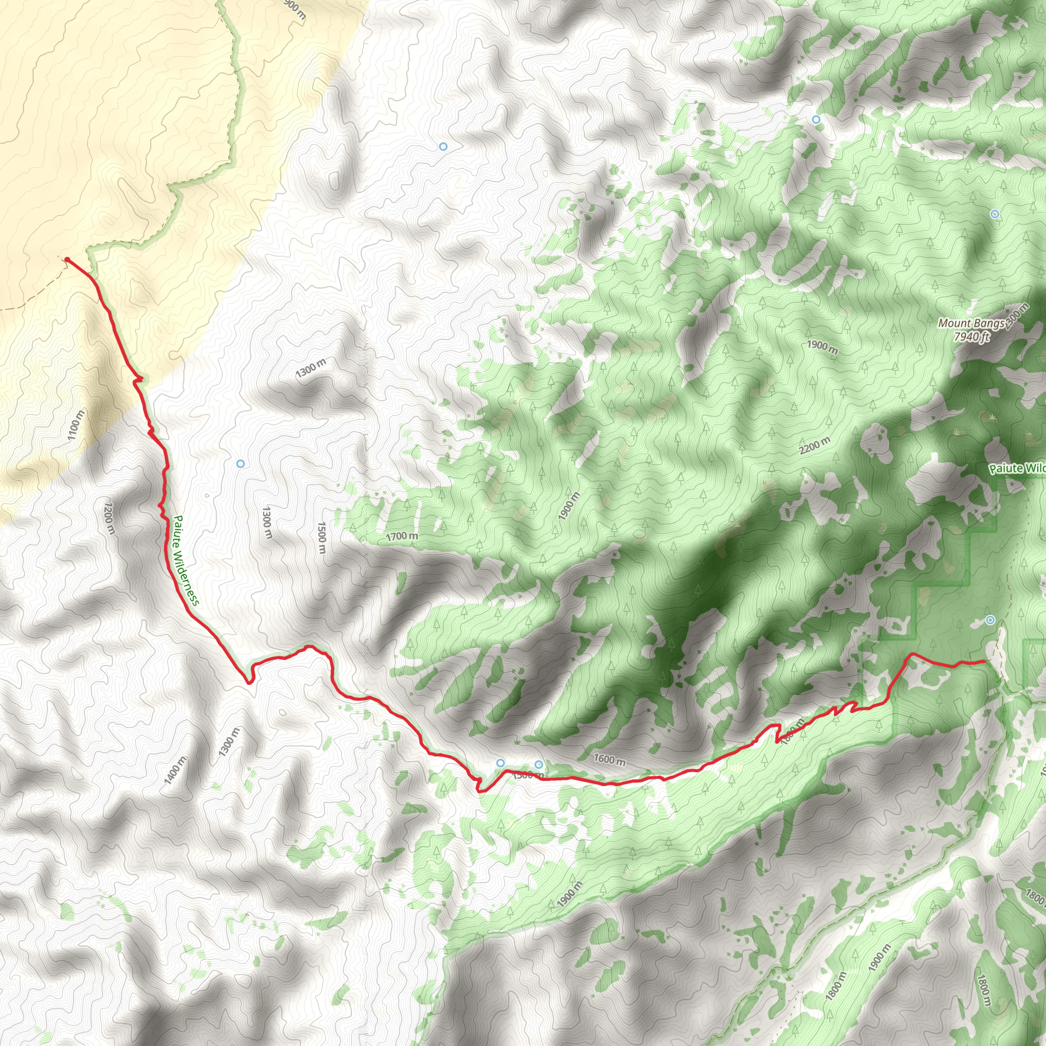 Elbow Canyon mobile static map