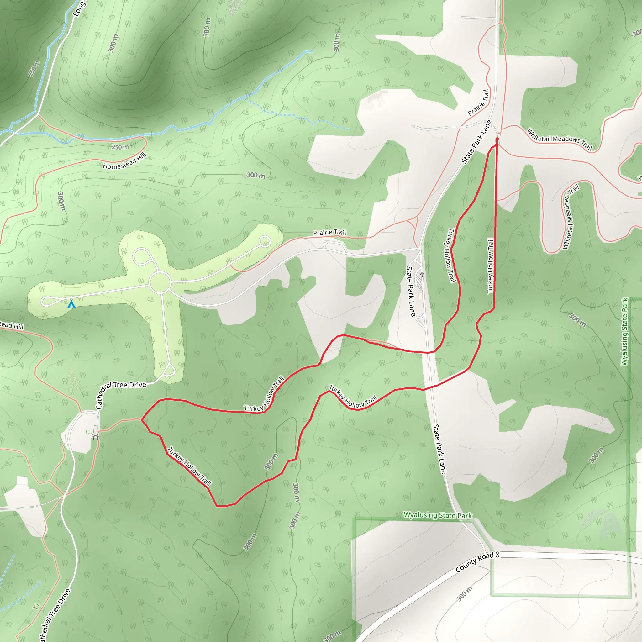 Turkey Hollow Trail mobile static map