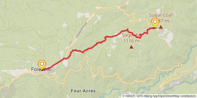 American Discovery Trail - California stage 10 Map