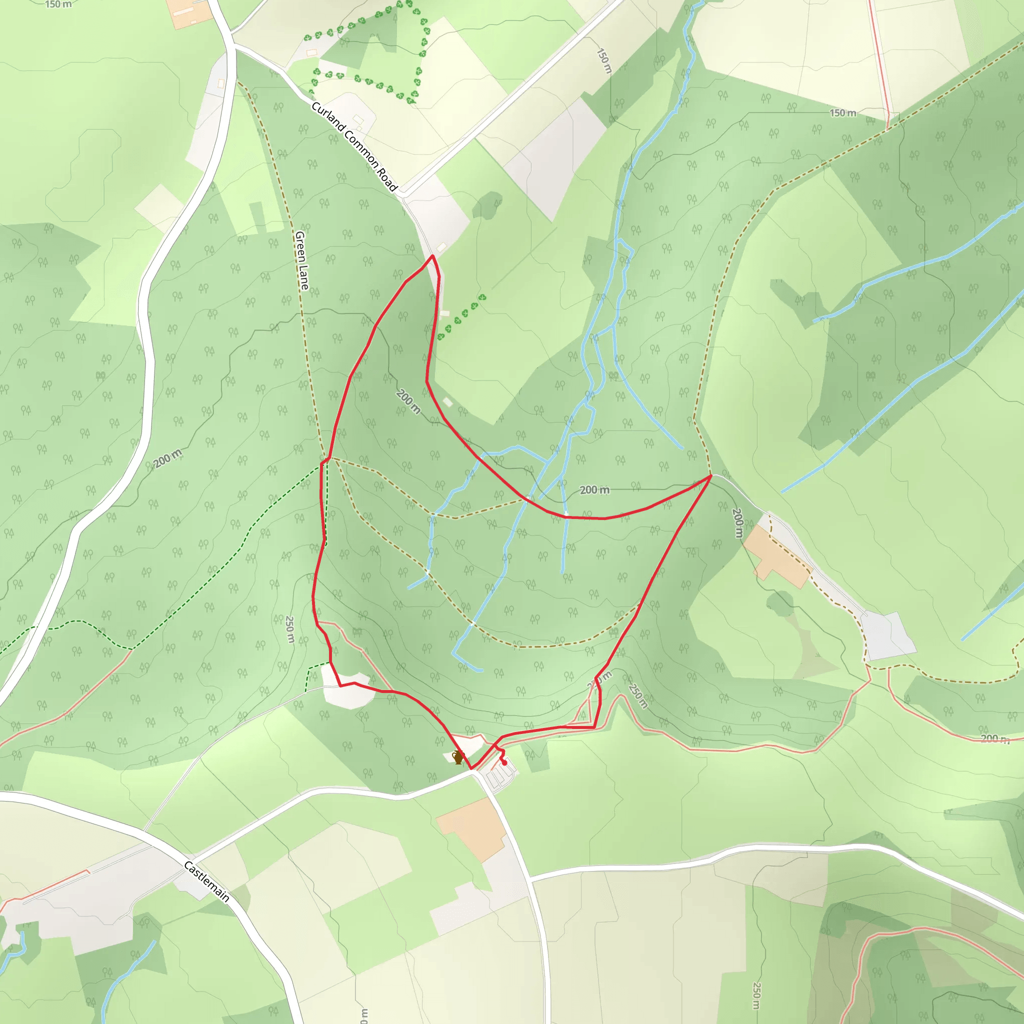Castle Neroche Loop mobile static map