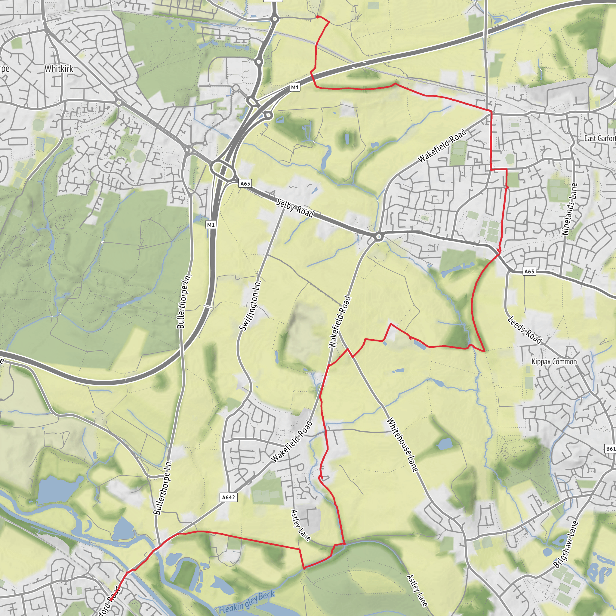 Leeds Country Way Day 4 mobile static map