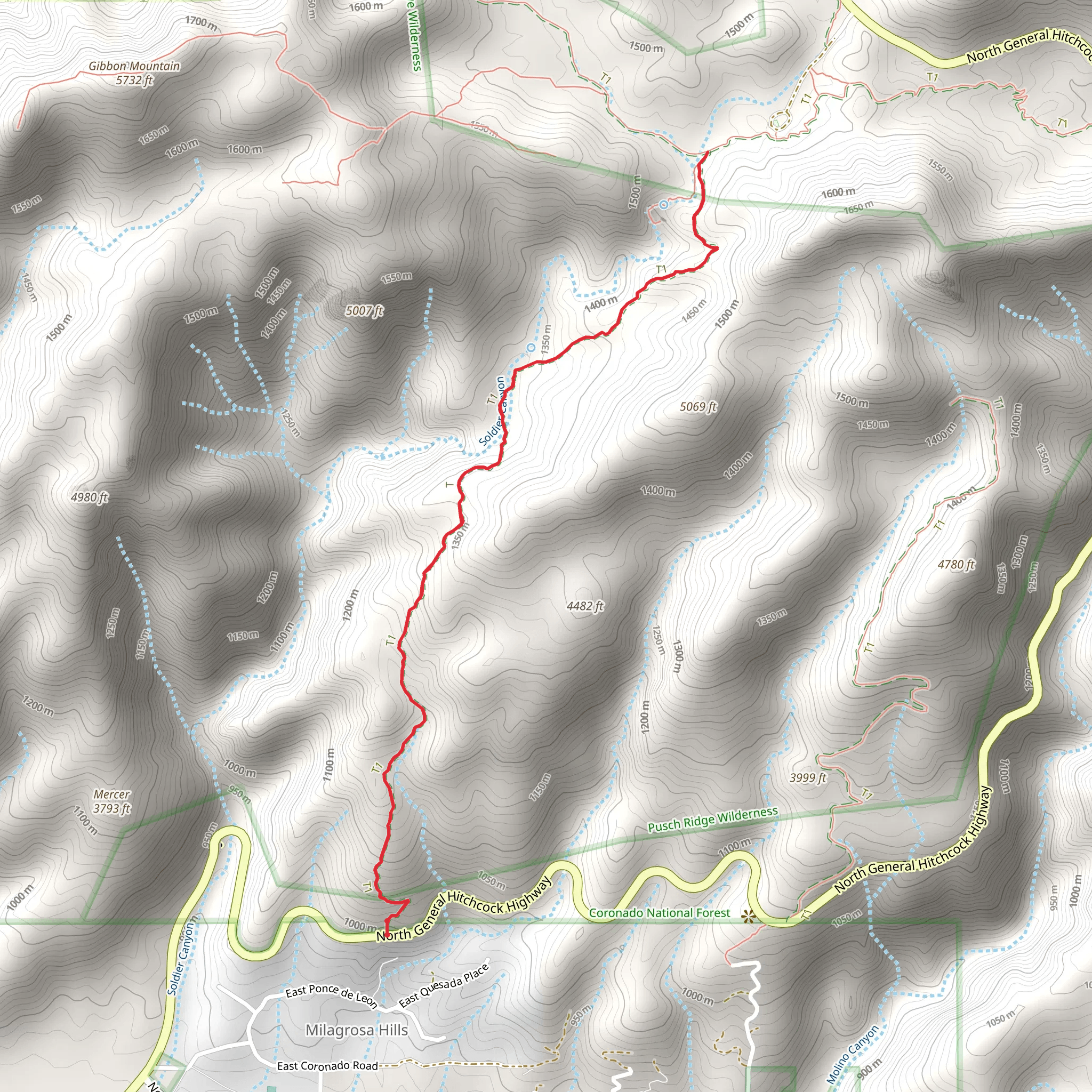 Soldier Trail mobile static map