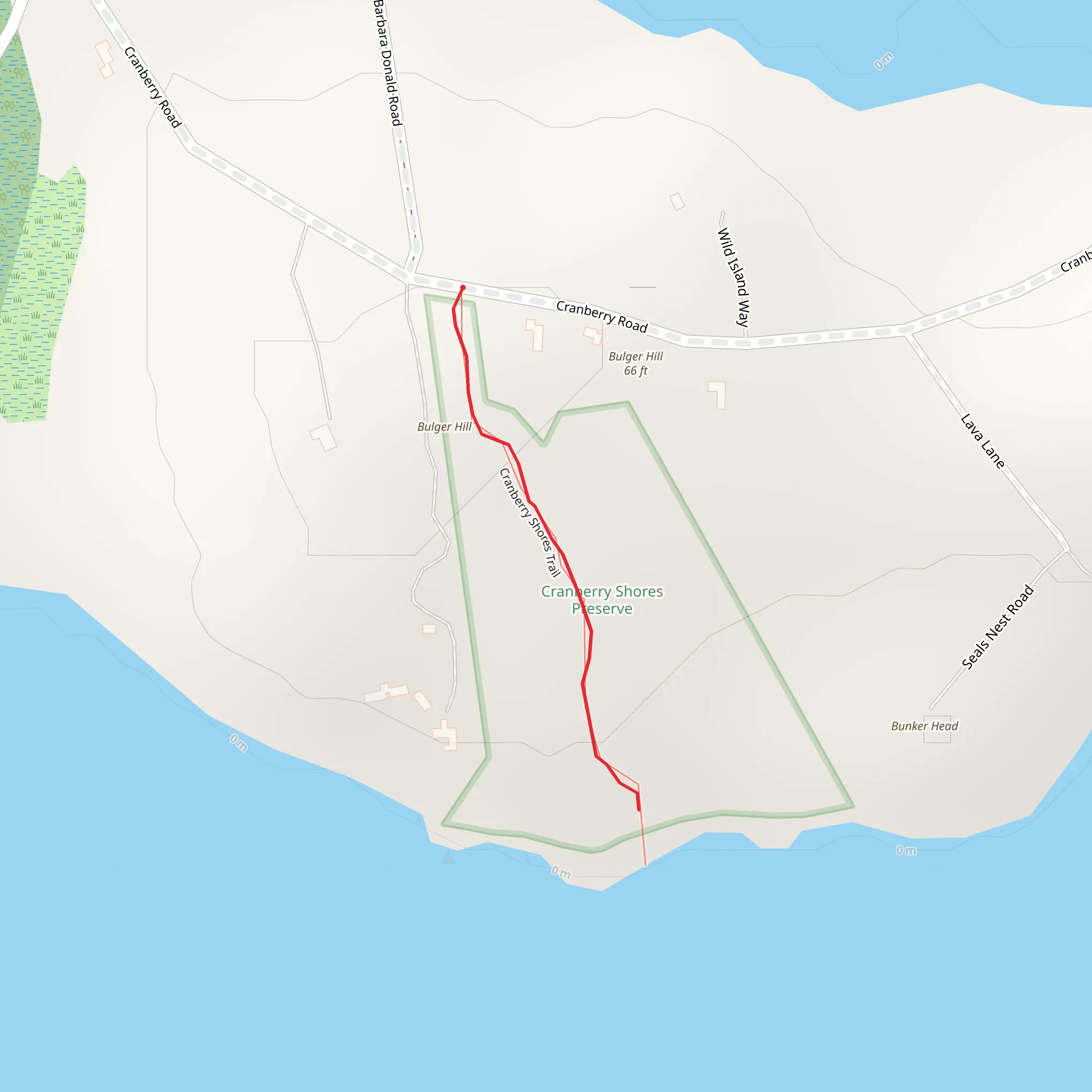 Chimney Point Trail mobile static map