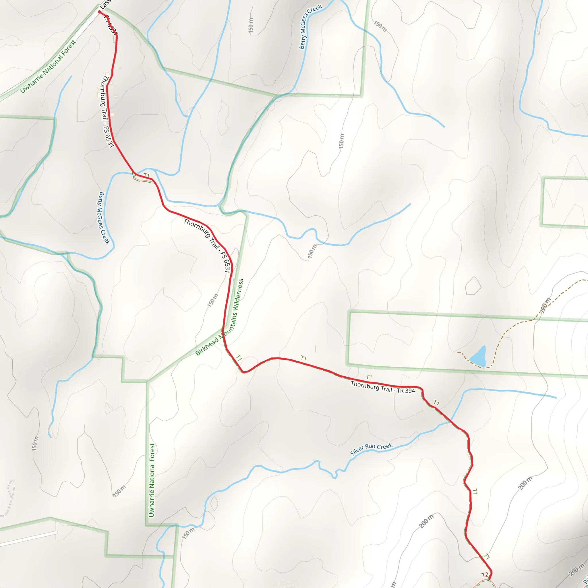 Thornburg Farm Trail mobile static map