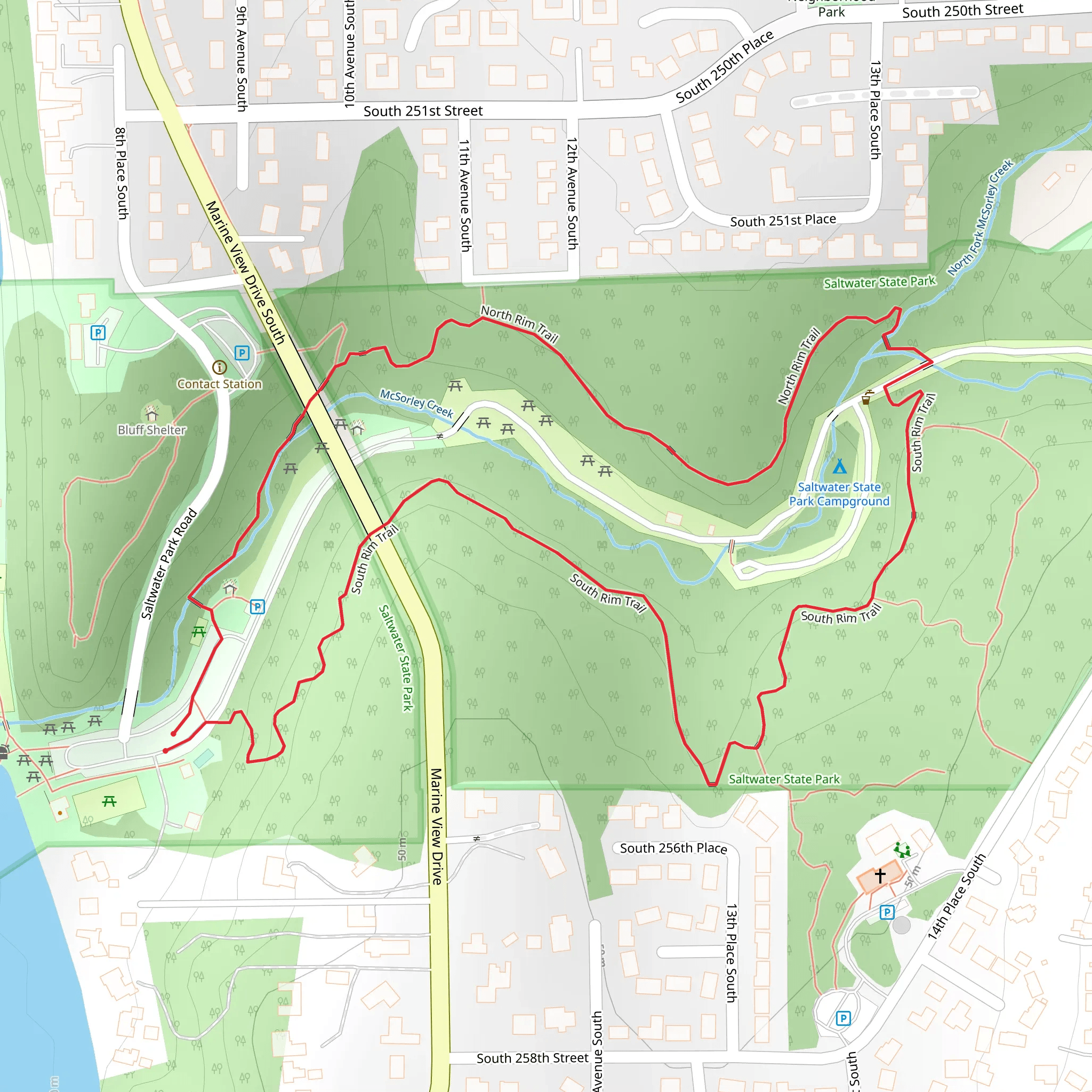 McSorley Creek Loop mobile static map