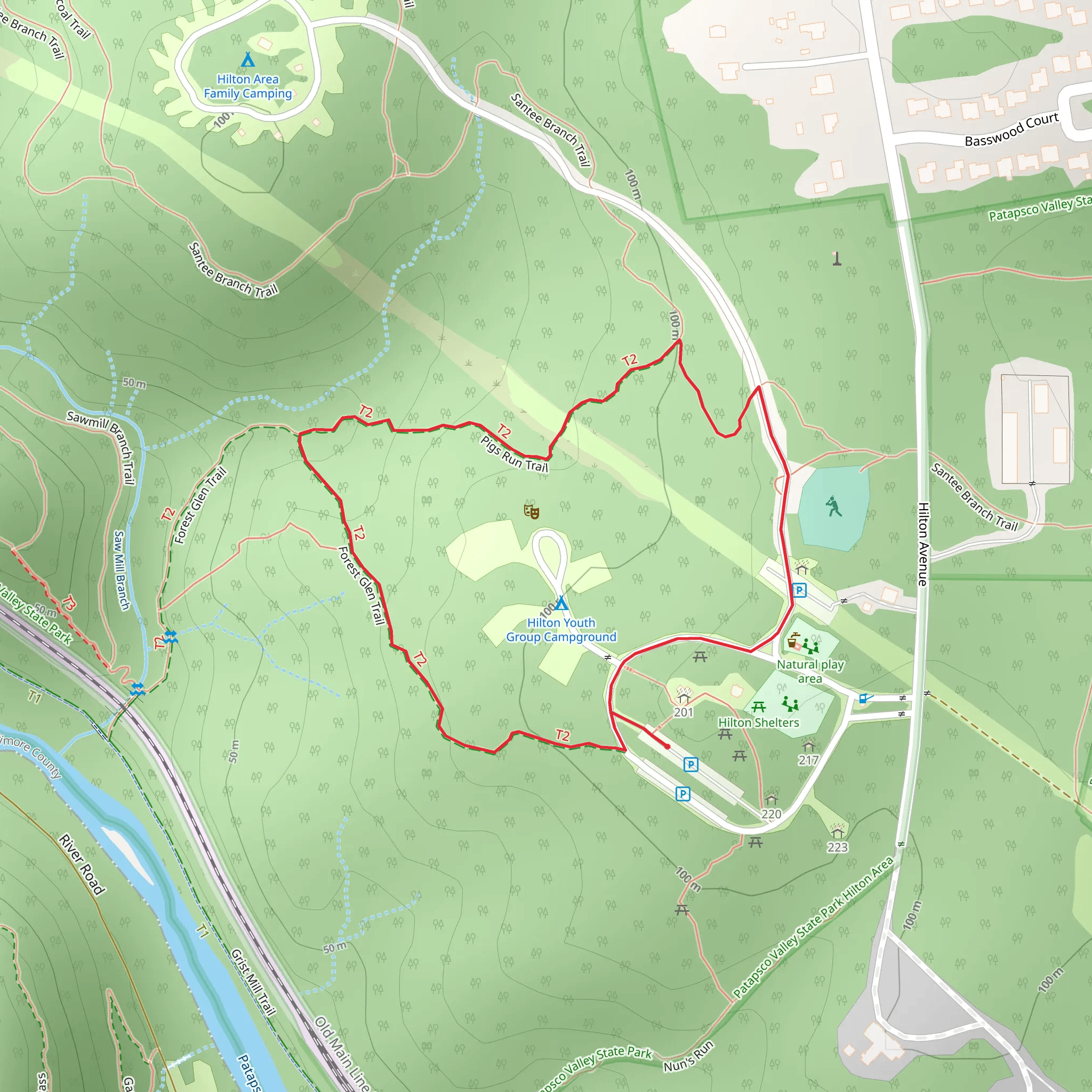 Hilton Youth Group Campground Loop mobile static map