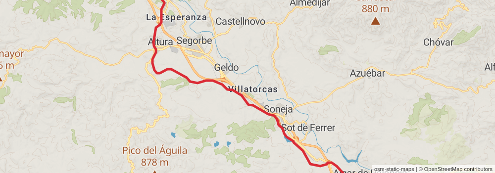 GR 160 Camino del Cid stage 24 Map