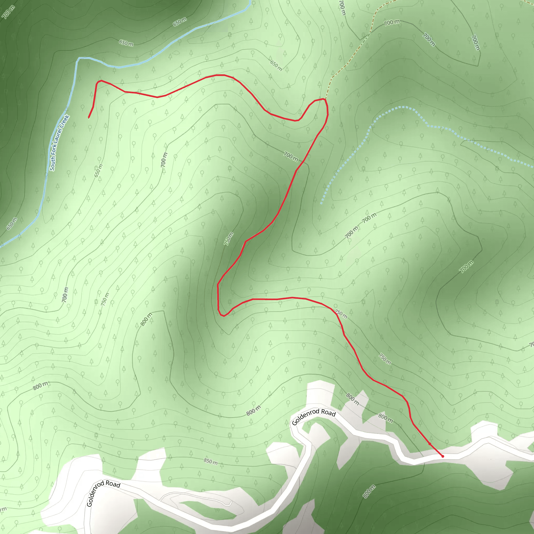South Fork Laurel Creek from Goldenrod Road mobile static map