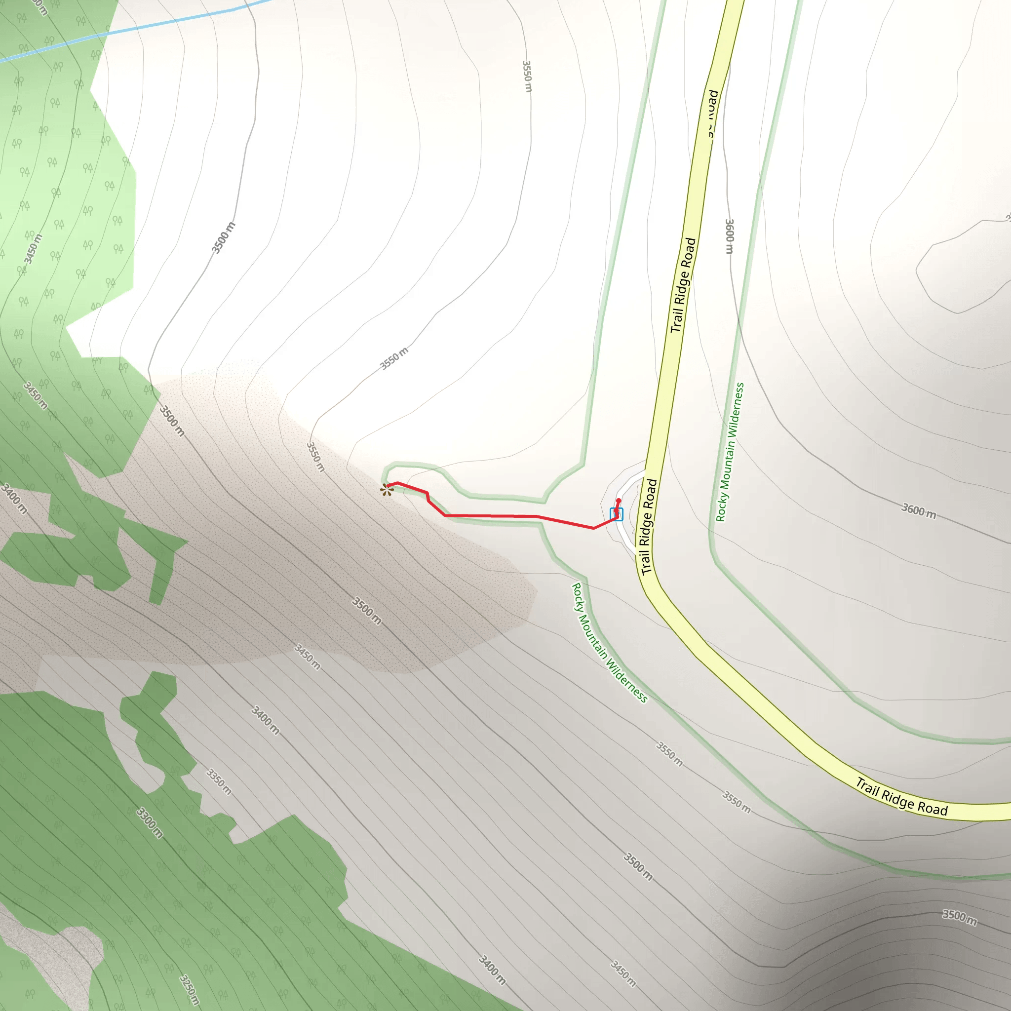 Trail Ridge Road mobile static map