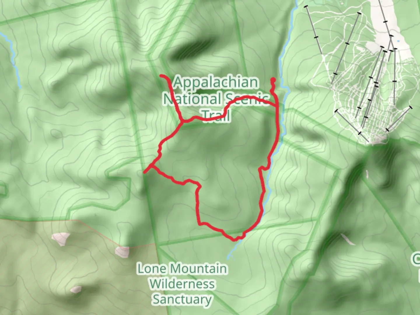 An image depicting the trail Crocker Mountain and Mount Redington Loop from Caribou Valley Road and its surrounding area.