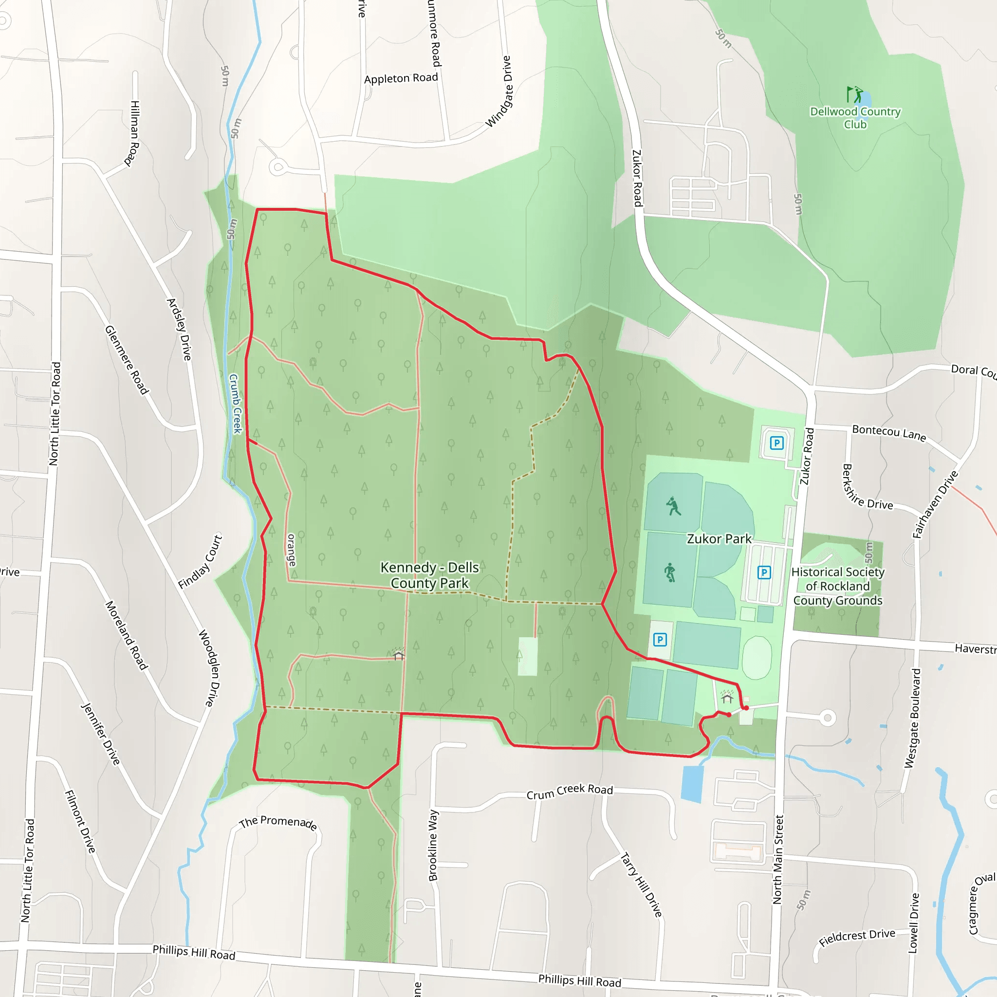 Kennedy - Dells County Park Loop mobile static map