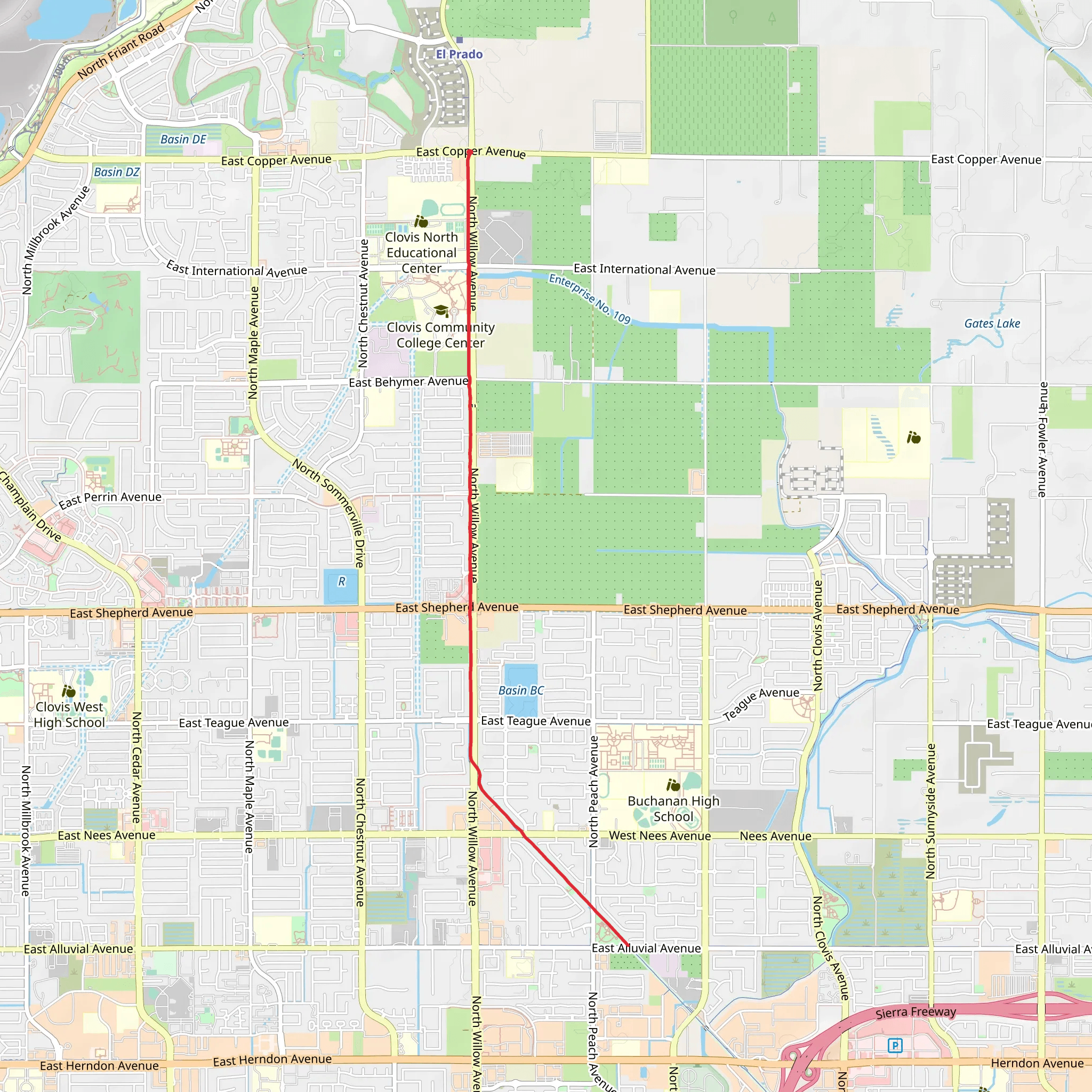 Sugar Pine Trail Out and Back mobile static map